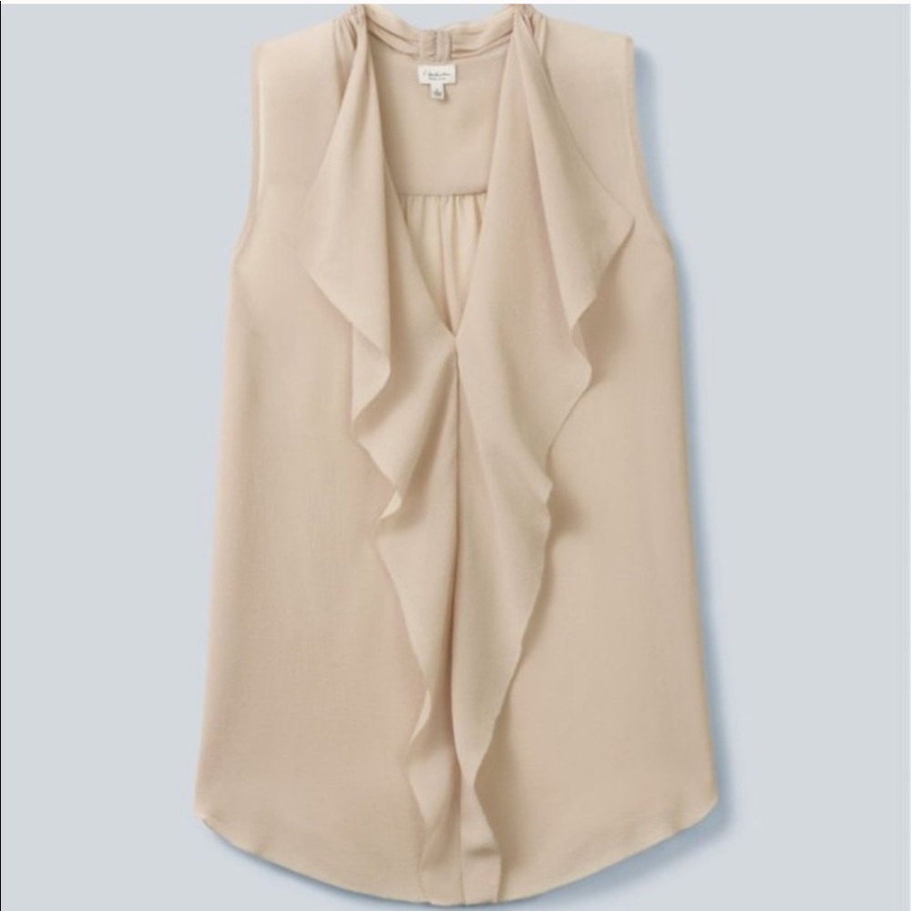 Aritzia 100%silk blush sleeveless Ainsley blouse